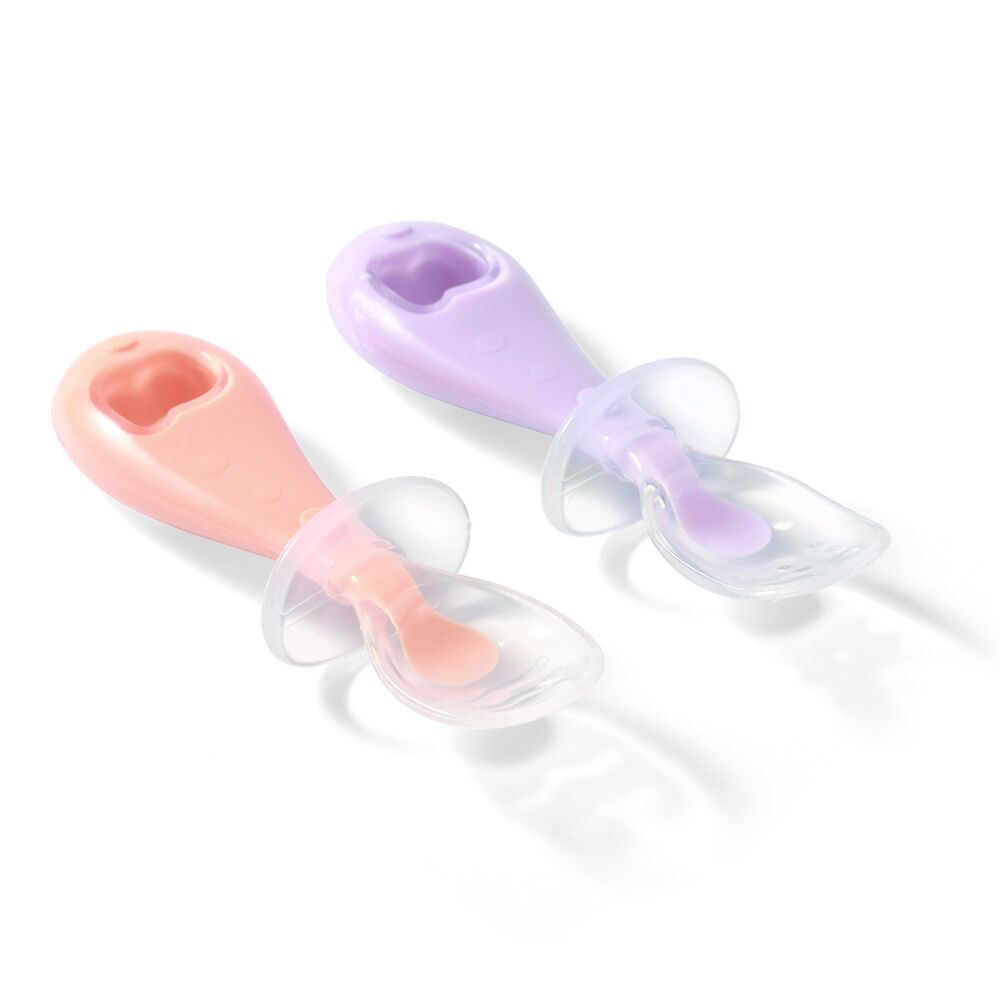 BabyOno Silikon Qaşıq Narıncı/Bənövşəyi 2əd 784 011