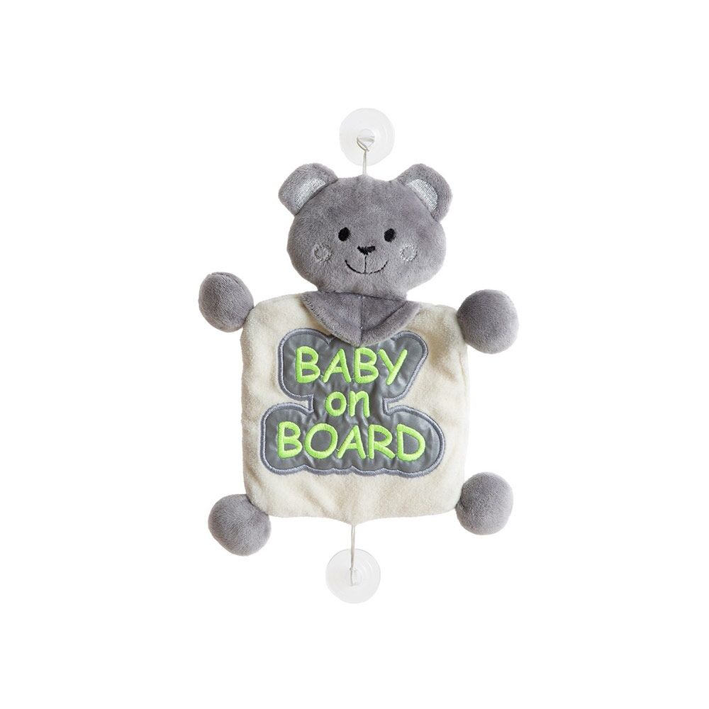 Reflektorlu "Baby on Board" Yazılı Ayı Boz 8681049208750