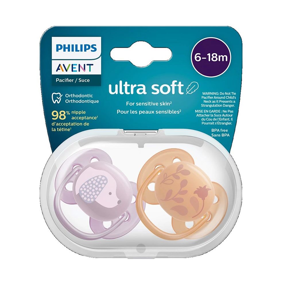 Ultra Soft Silikon Qız Üçün Əmzik 6-18ay 2əd AVENT091181