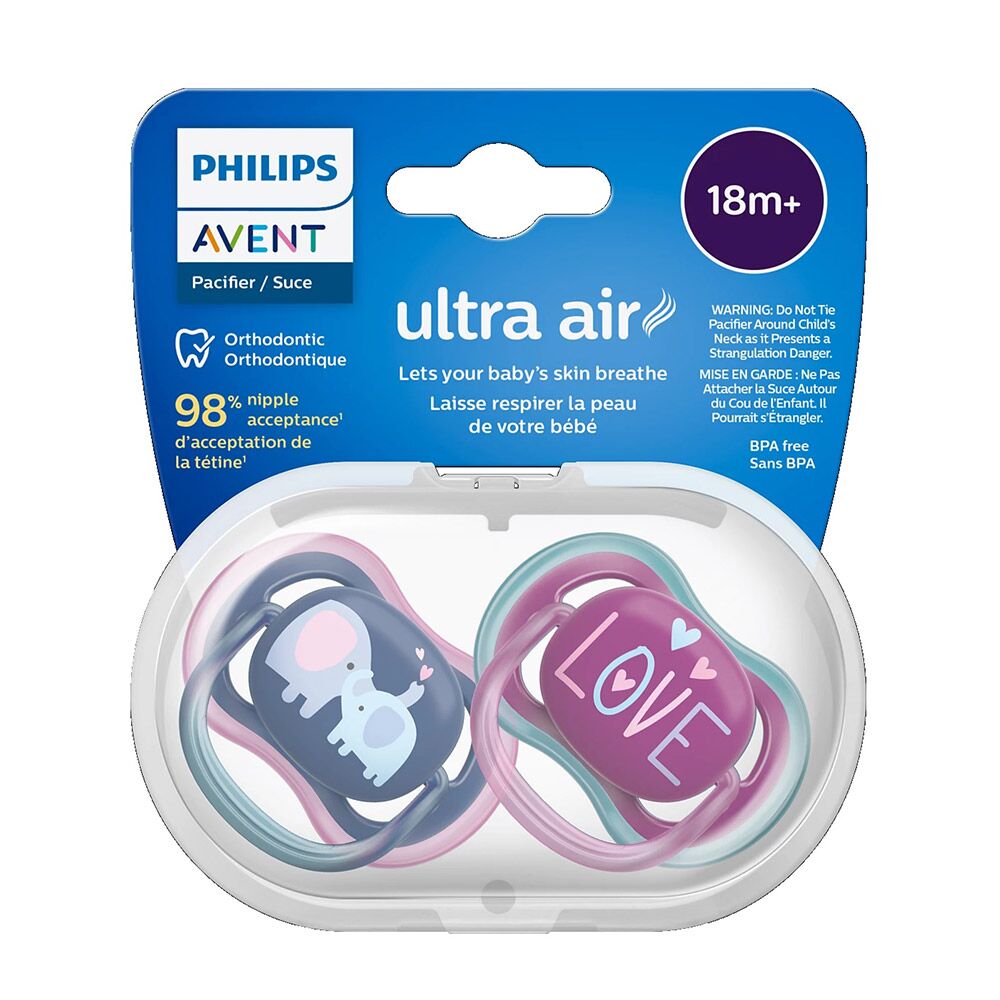 Ultra Air Silikon Qız üçün Əmzik 18ay+ 2əd AVENT349 221