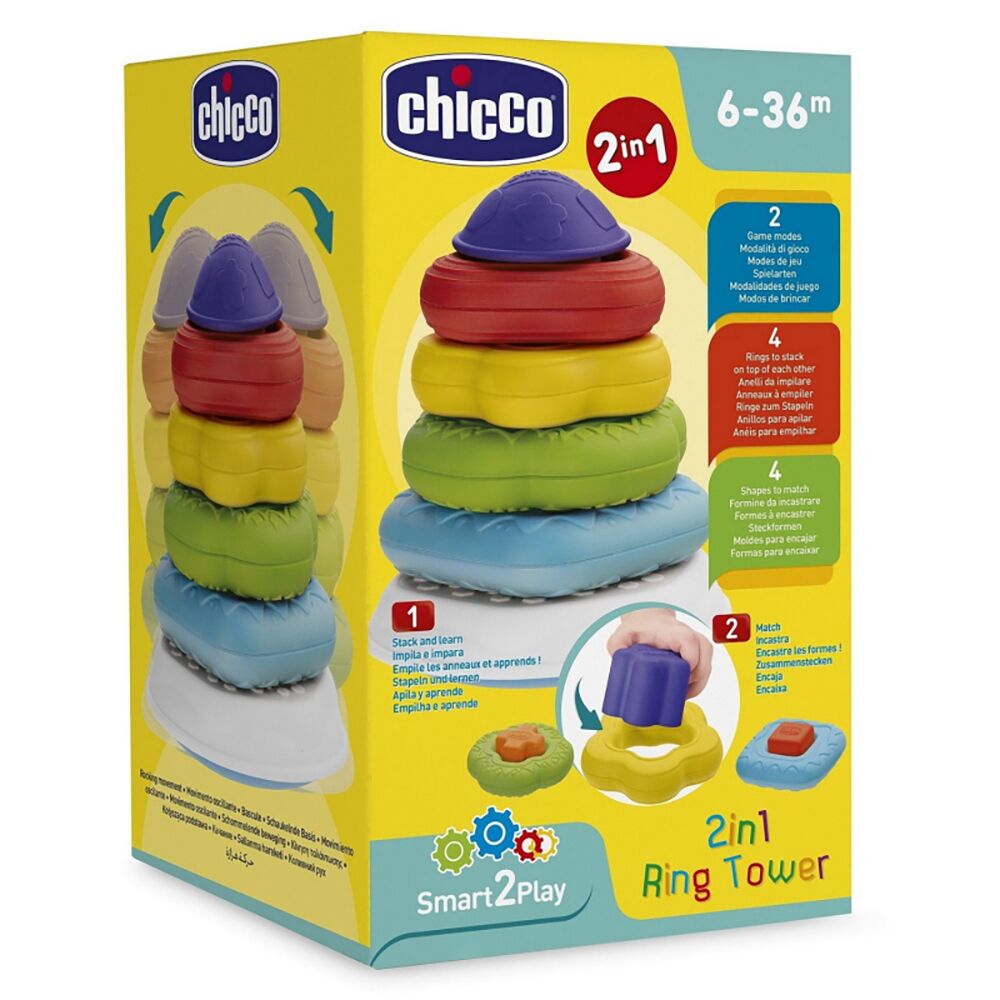 Oyuncaq-Sorter Chicco "Piramida Ring Tower" 6ay+ 00009372000000