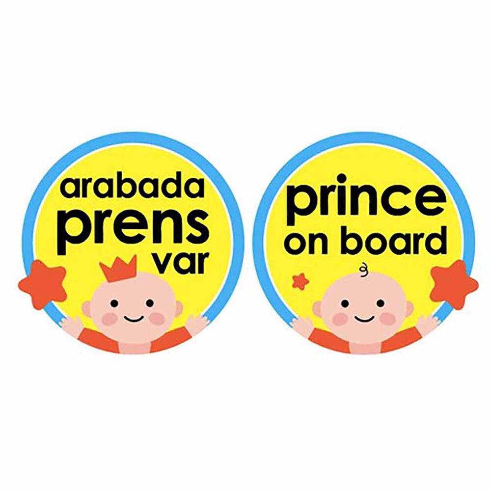 Maşın üçün Yan Şüşə Yazısı "Prince On Board" 8699204310941 01