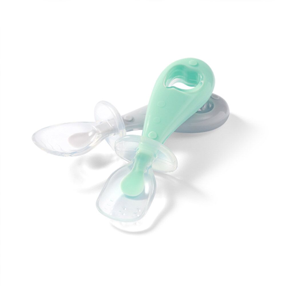 BabyOno Silikon Qaşıq Yaşıl/Boz 2əd 784 022