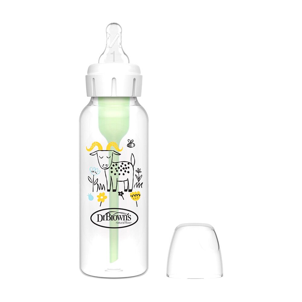 Dr.Brown’s “Options+” Antikolik Normalboğaz Polipropilen Butulka “Keçi Dizaynı” 0+ay 250ml SB81107 ESX1