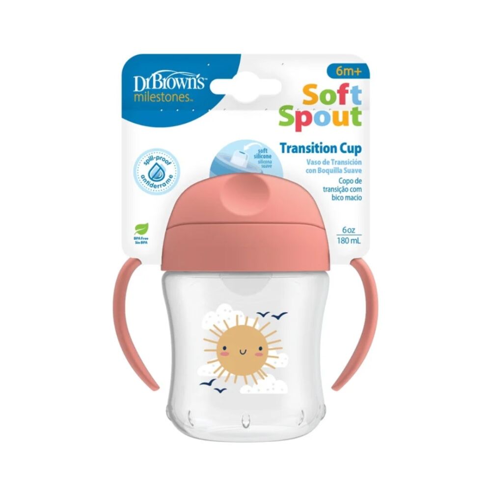 Dr.Brown’s Yumşaq Borucuqlu Keçid Fincanı "Günəş" 6ay+ 180ml TC61003 INTLX1